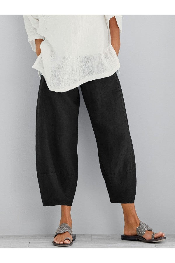 W&W Mode | Lockere Passform Knöchellange Sommerhose Damenhose