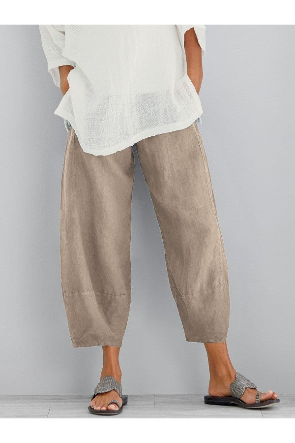 WW | Lockere Passform Knöchellange Sommerhose Damenhose