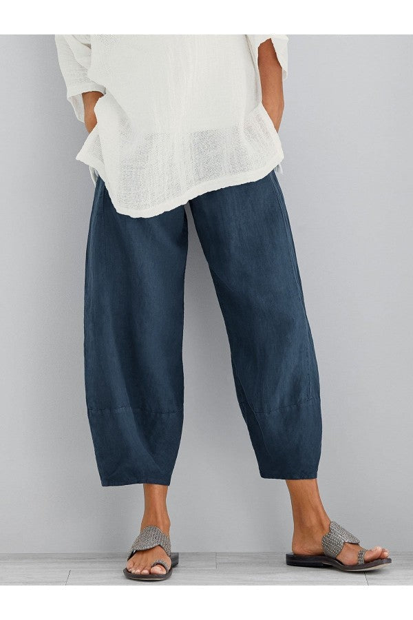 W&W Mode | Lockere Passform Knöchellange Sommerhose Damenhose