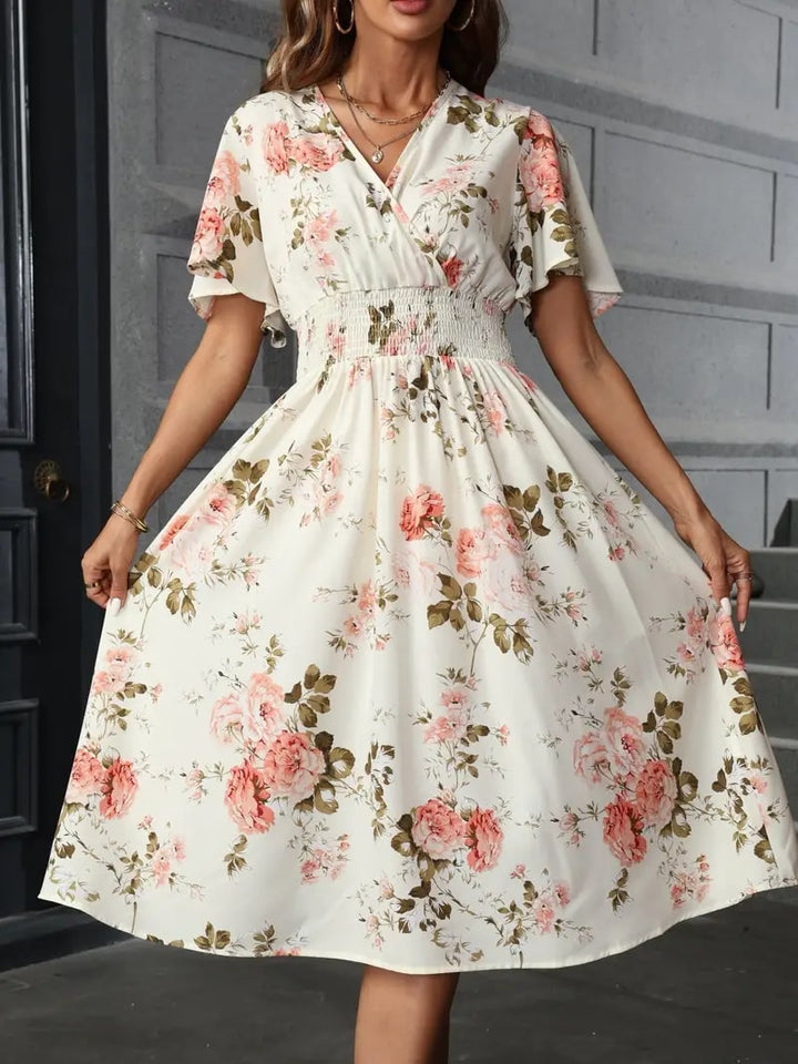Damenkleid mit Blumenmuster für Frühling und Sommer