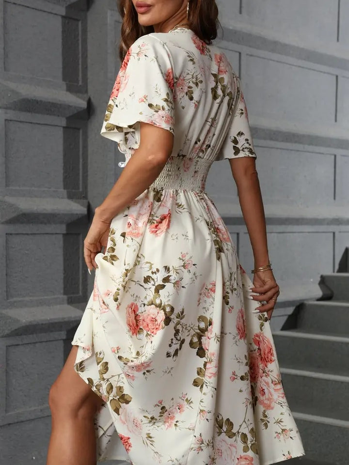 Damenkleid mit Blumenmuster für Frühling und Sommer