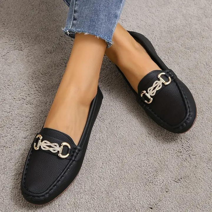 Damen-Loafer als flache Slipper mit Slip-on-Design