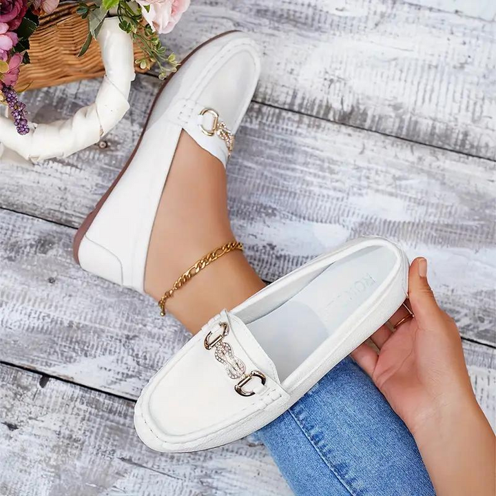 Damen-Loafer als flache Slipper mit Slip-on-Design