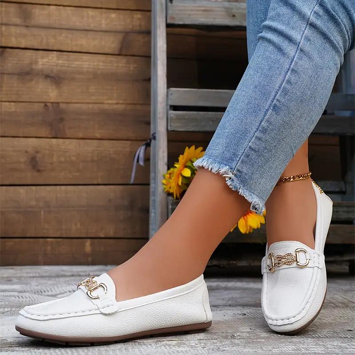 Damen-Loafer als flache Slipper mit Slip-on-Design