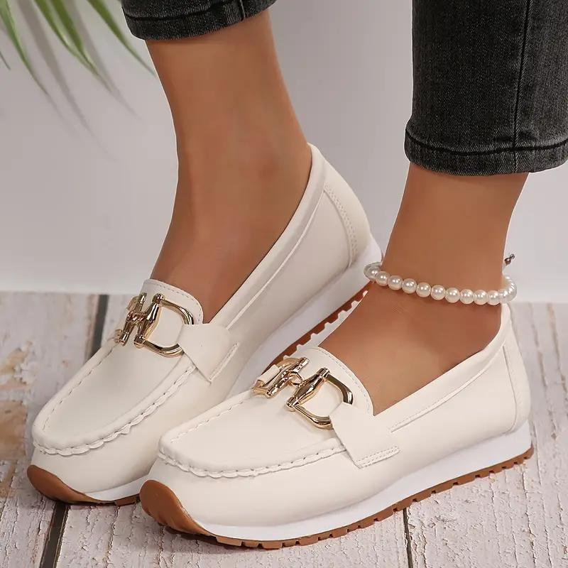 W&W Mode | Metallische Schnalle Slip On Wanderschuhe Damenschuhe
