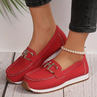 WW | Metallische Schnalle Slip On Wanderschuhe Damenschuhe