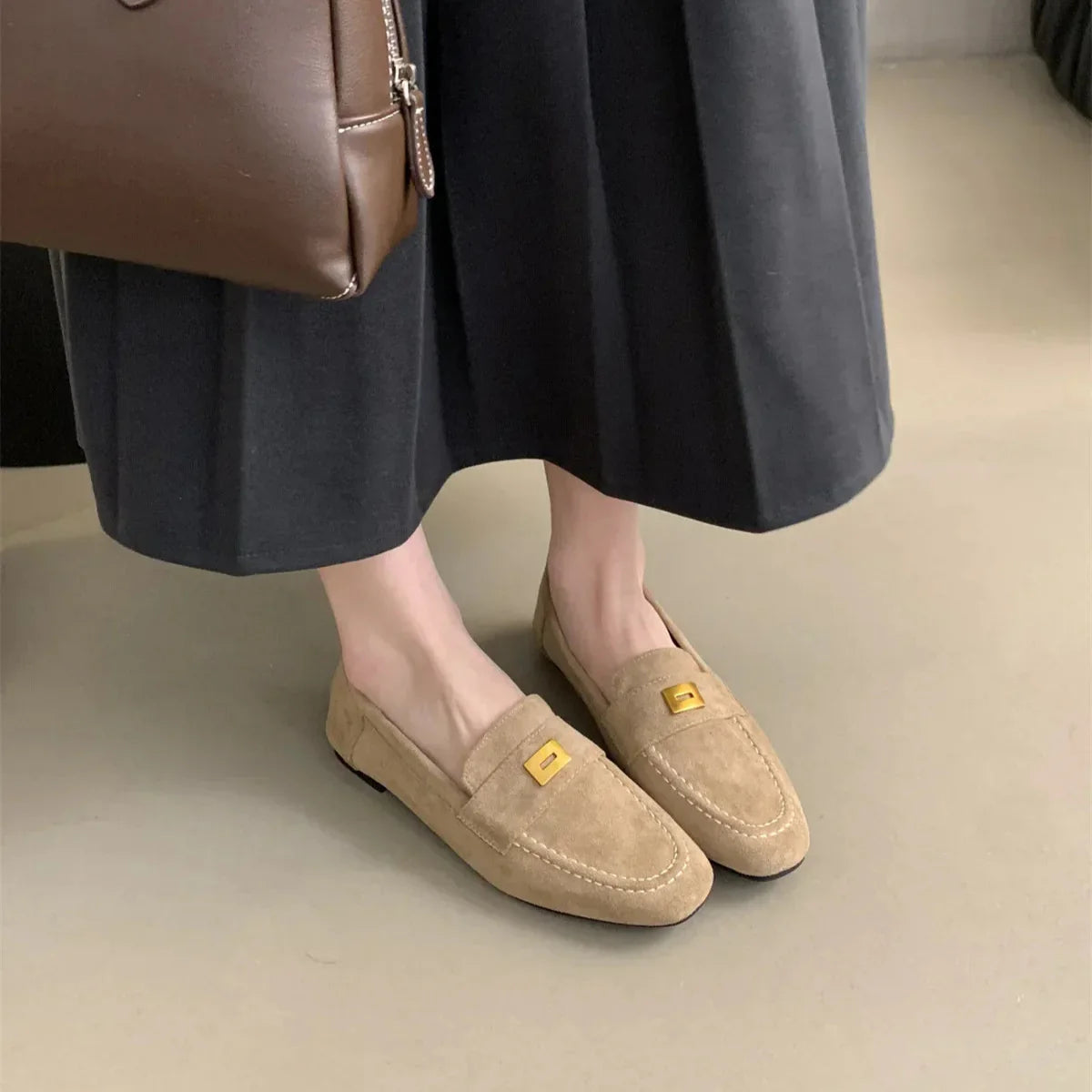 WW | Britische Schuhe Aus Leichtem Wildleder