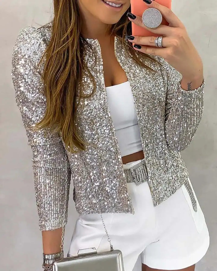 W&W Mode Becker - Jacke mit Pailletten