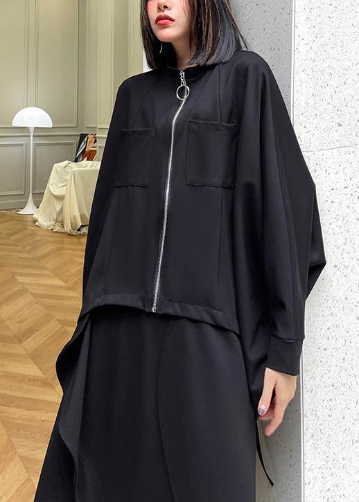 WW | Schwarze Taschen mit Reißverschluss Jacken