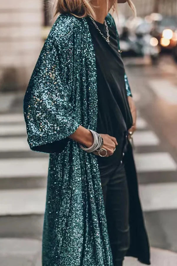 W&W Mode | Modischer Pailletten-Cardigan