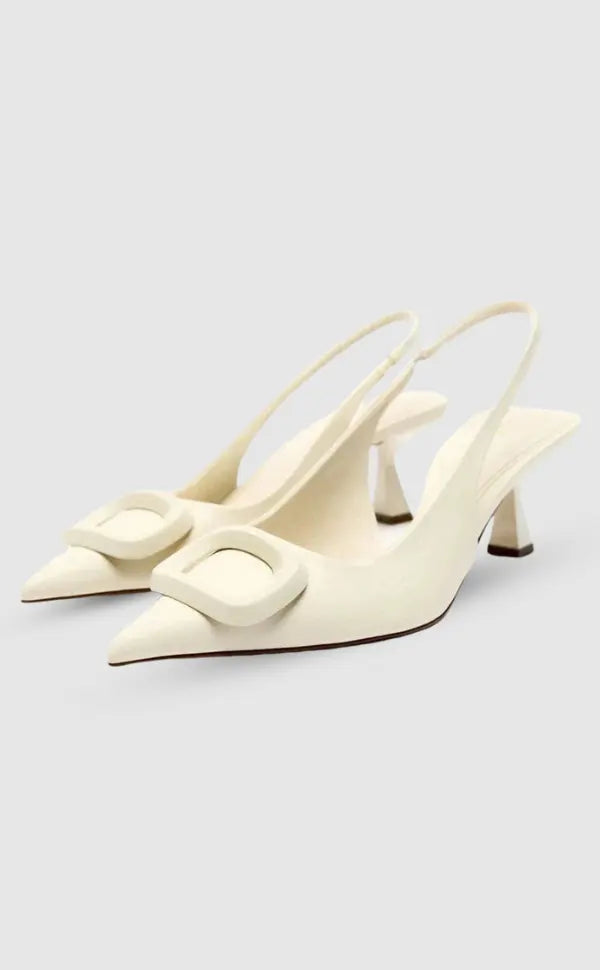 WW | Weiße Gala Pumps Mit Absatz