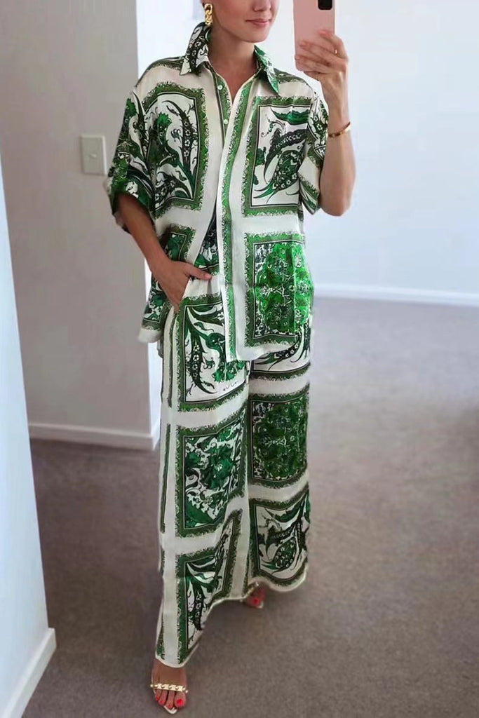 WW | Easy Breezy Palm Shirt Hosen Set