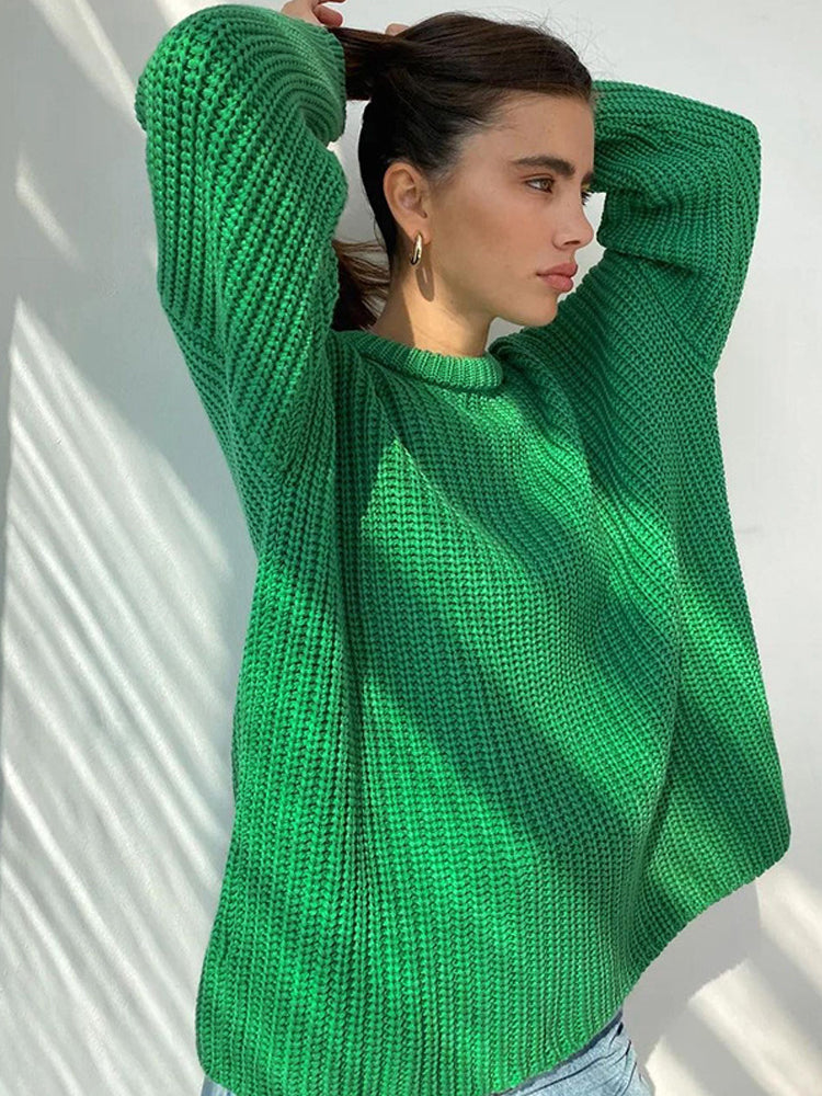 WW | Oversize Grobgestrickter Pullover für Damen