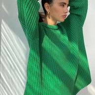 WW | Oversize Grobgestrickter Pullover für Damen