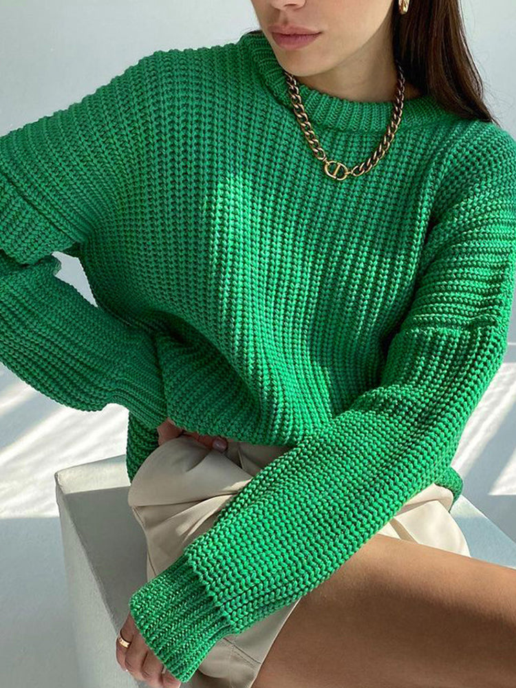 WW | Oversize Grobgestrickter Pullover für Damen