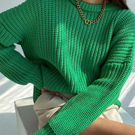 WW | Oversize Grobgestrickter Pullover für Damen