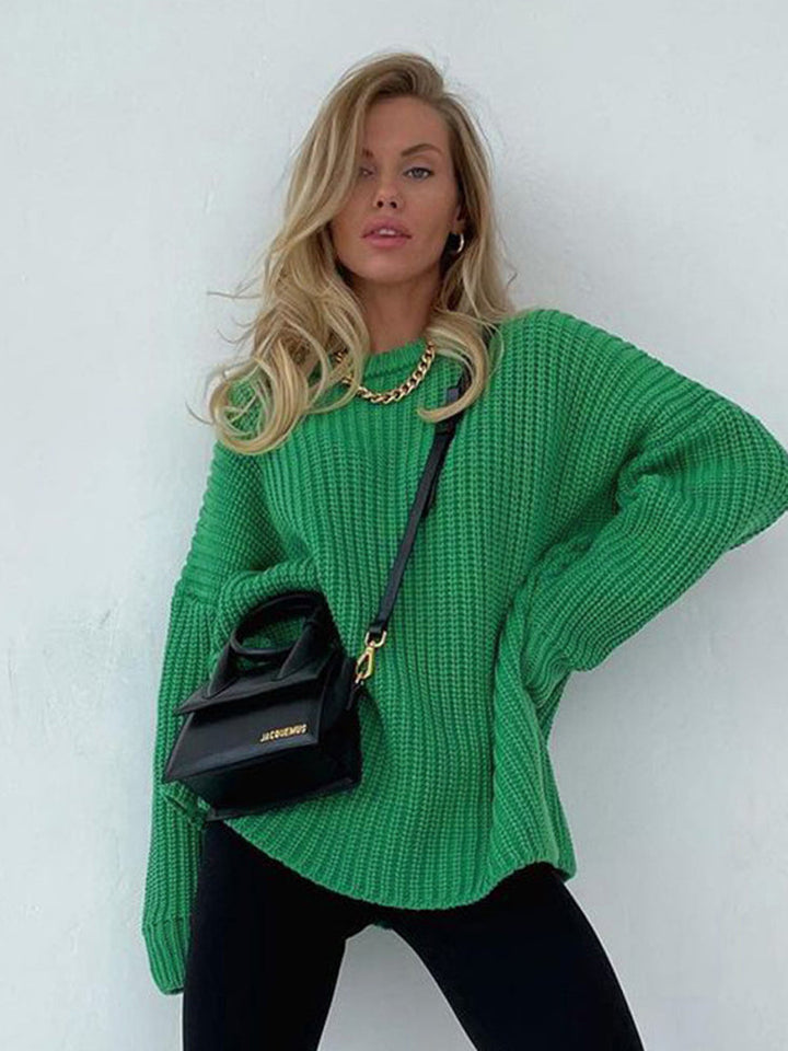 W&W Mode | Oversize Grobgestrickter Pullover für Damen