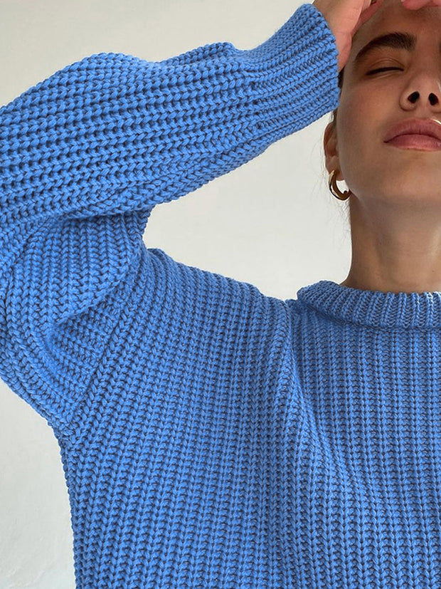 WW | Oversize Grobgestrickter Pullover für Damen