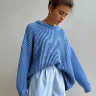 WW | Oversize Grobgestrickter Pullover für Damen