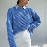 WW | Oversize Grobgestrickter Pullover für Damen