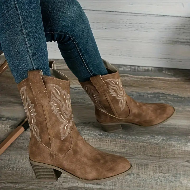 WW | Cowboy Damen Stiefeletten mit Absatz