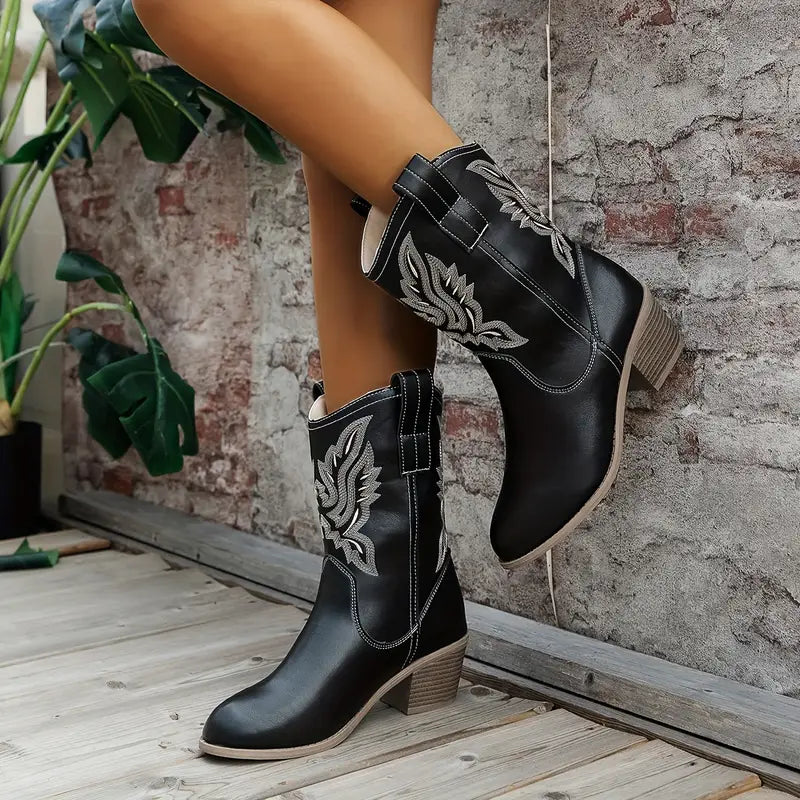 WW | Cowboy Damen Stiefeletten mit Absatz