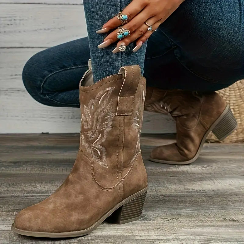 WW | Cowboy Damen Stiefeletten mit Absatz