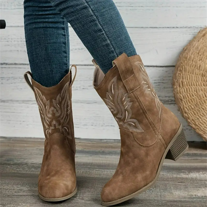 WW | Cowboy Damen Stiefeletten mit Absatz