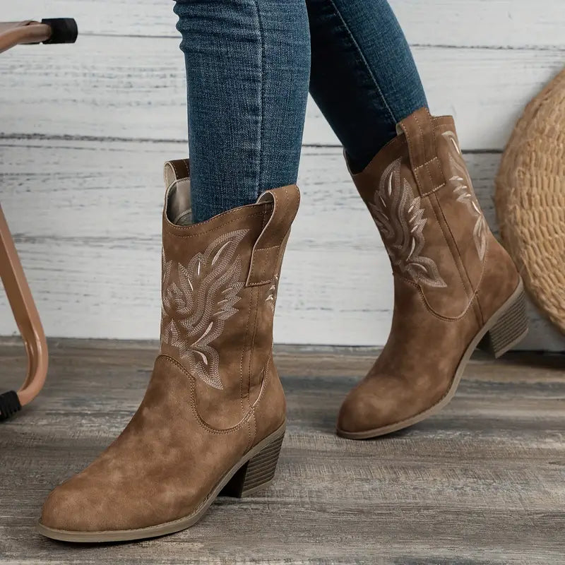 WW | Cowboy Damen Stiefeletten mit Absatz