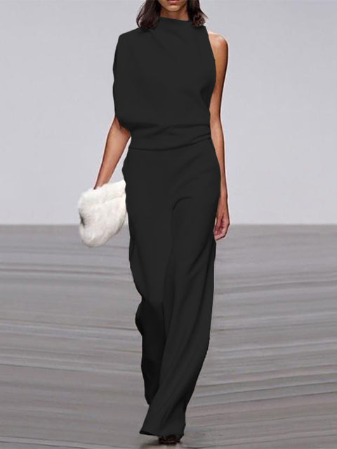 W&W Mode | One Shoulder Jumpsuit Mit Weiten Beinen