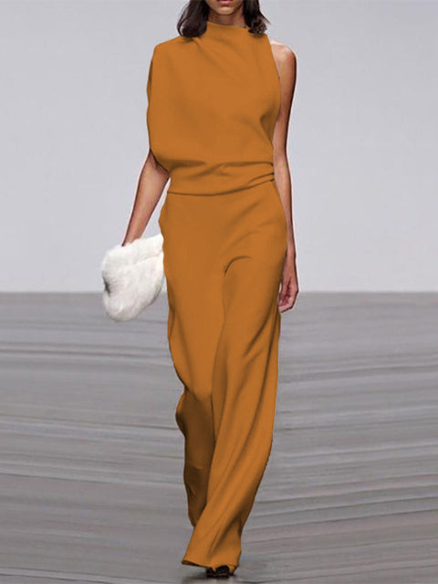 W&W Mode | One Shoulder Jumpsuit Mit Weiten Beinen