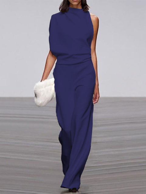 W&W Mode | One Shoulder Jumpsuit Mit Weiten Beinen