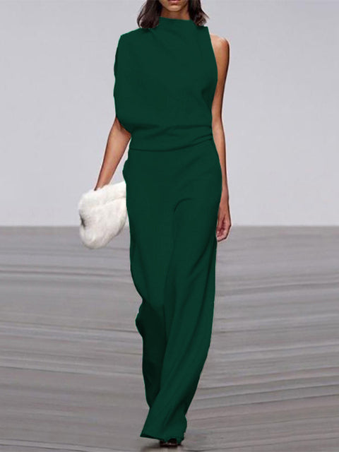 W&W Mode | One Shoulder Jumpsuit Mit Weiten Beinen