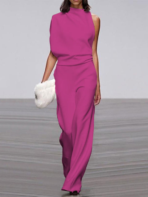 W&W Mode | One Shoulder Jumpsuit Mit Weiten Beinen