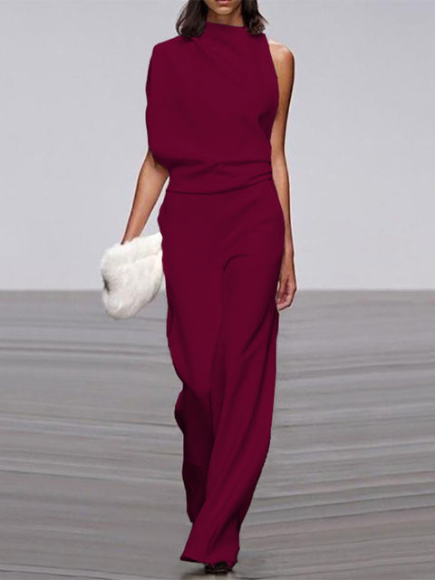 W&W Mode | One Shoulder Jumpsuit Mit Weiten Beinen