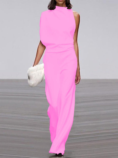 W&W Mode | One Shoulder Jumpsuit Mit Weiten Beinen