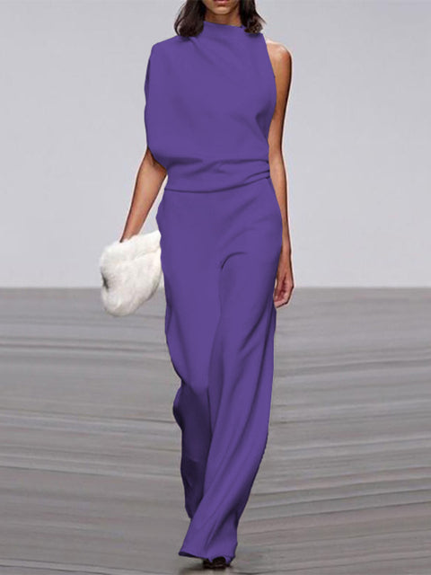 W&W Mode | One Shoulder Jumpsuit Mit Weiten Beinen