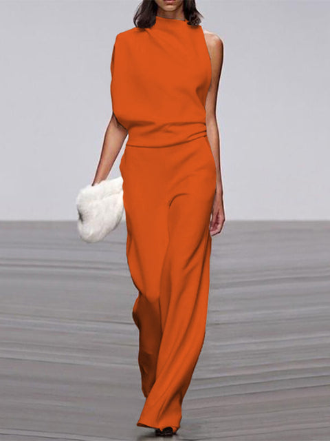 W&W Mode | One Shoulder Jumpsuit Mit Weiten Beinen