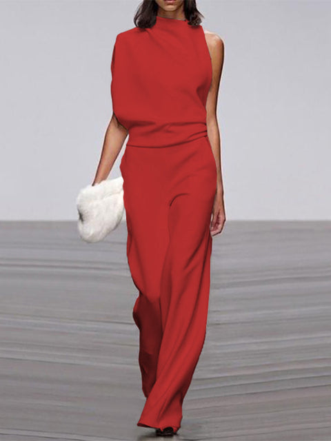 W&W Mode | One Shoulder Jumpsuit Mit Weiten Beinen
