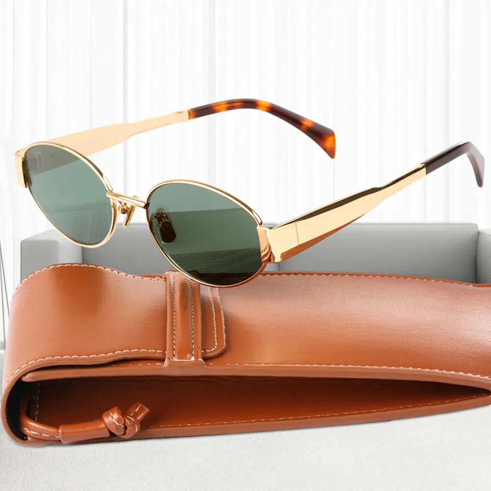 WW | Ovale Sonnenbrille Für Damen Einfach & Elegant