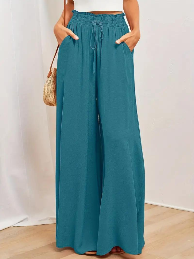 WW | Leinen Hose Frauen Locker Hohe Taille Hose Für Den Sommer