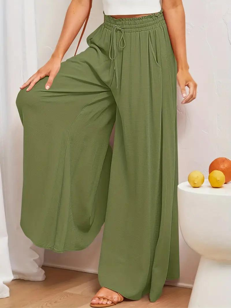 WW | Leinen Hose Frauen Locker Hohe Taille Hose Für Den Sommer
