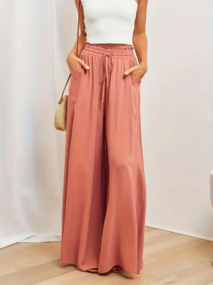 WW | Leinen Hose Frauen Locker Hohe Taille Hose Für Den Sommer
