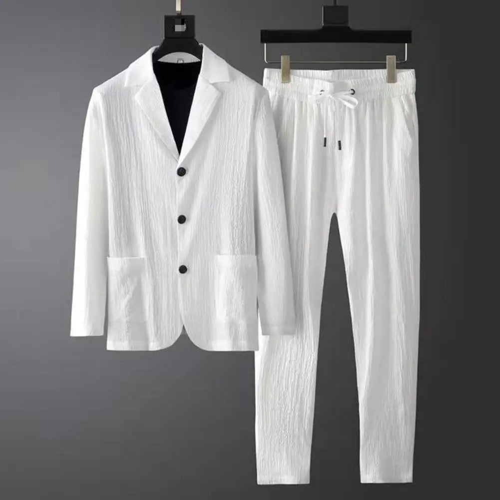 WW | Satz Aus Leinenanzug Und Hose Mit Kordelzug