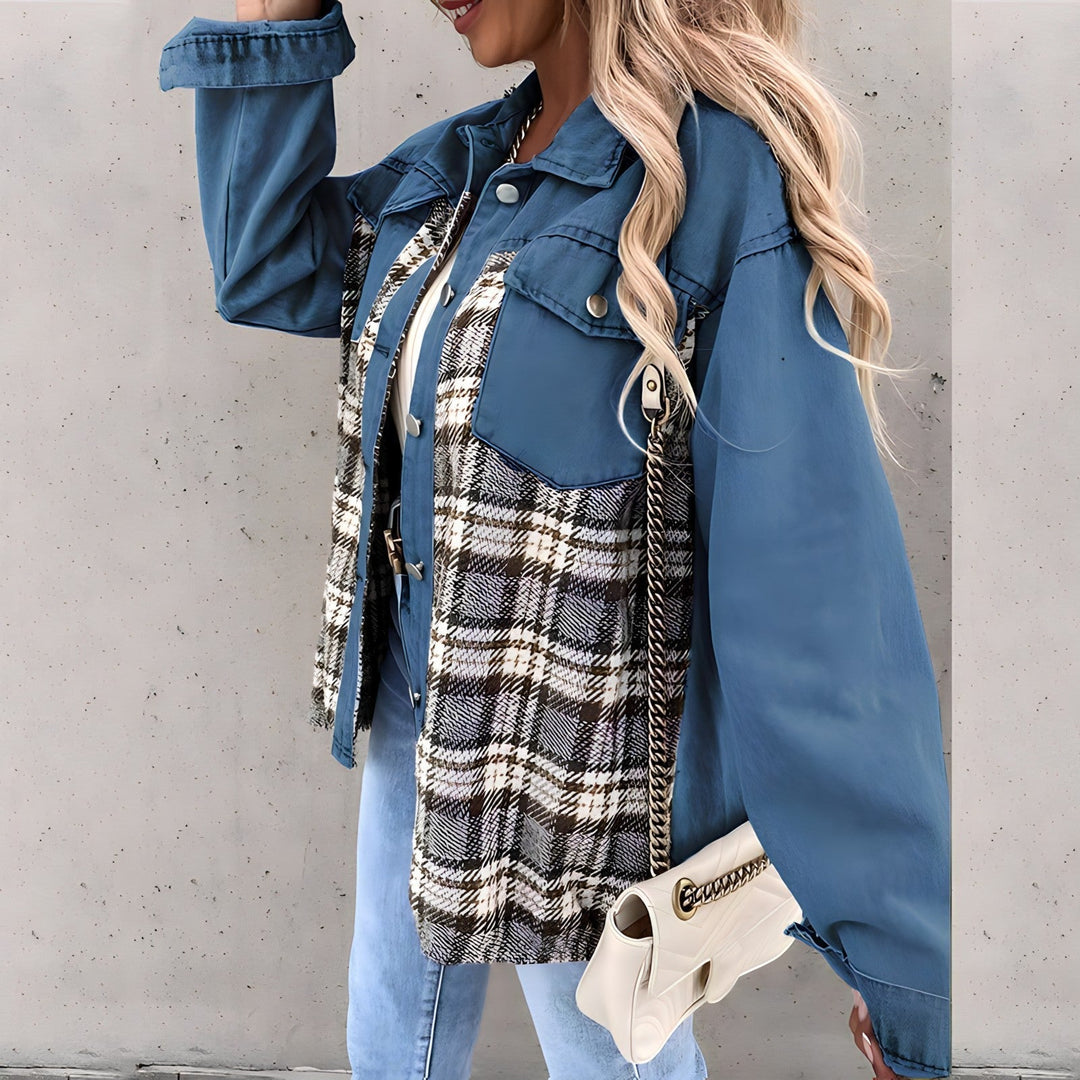 Karierte Jacke für Damen