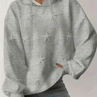 WW | Damen Kapuzenpullover Mit Sternenprägung
