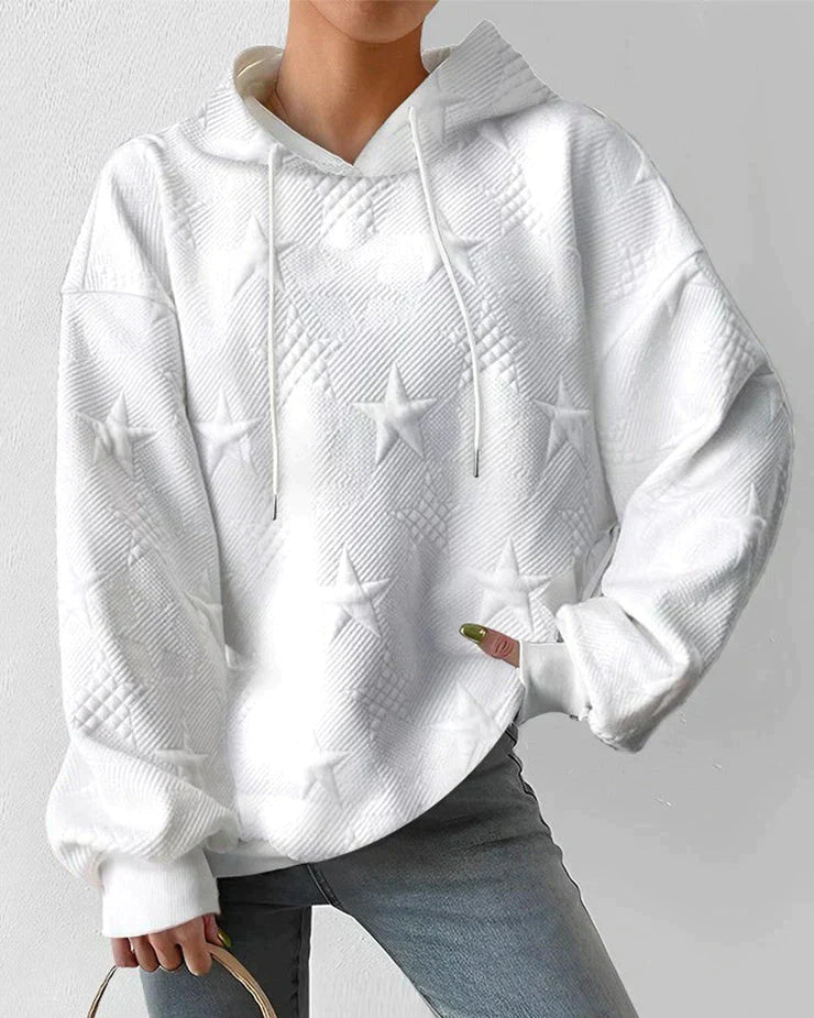 WW | Damen Kapuzenpullover Mit Sternenprägung