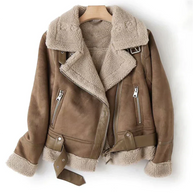 WW | Lederjacke Mit Sherpafutter