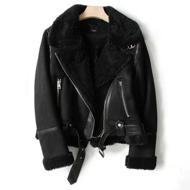 WW | Lederjacke Mit Sherpafutter