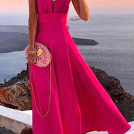 WW | Sommerliches Ärmelloses Kleid Mit Aufdruck Für Damen